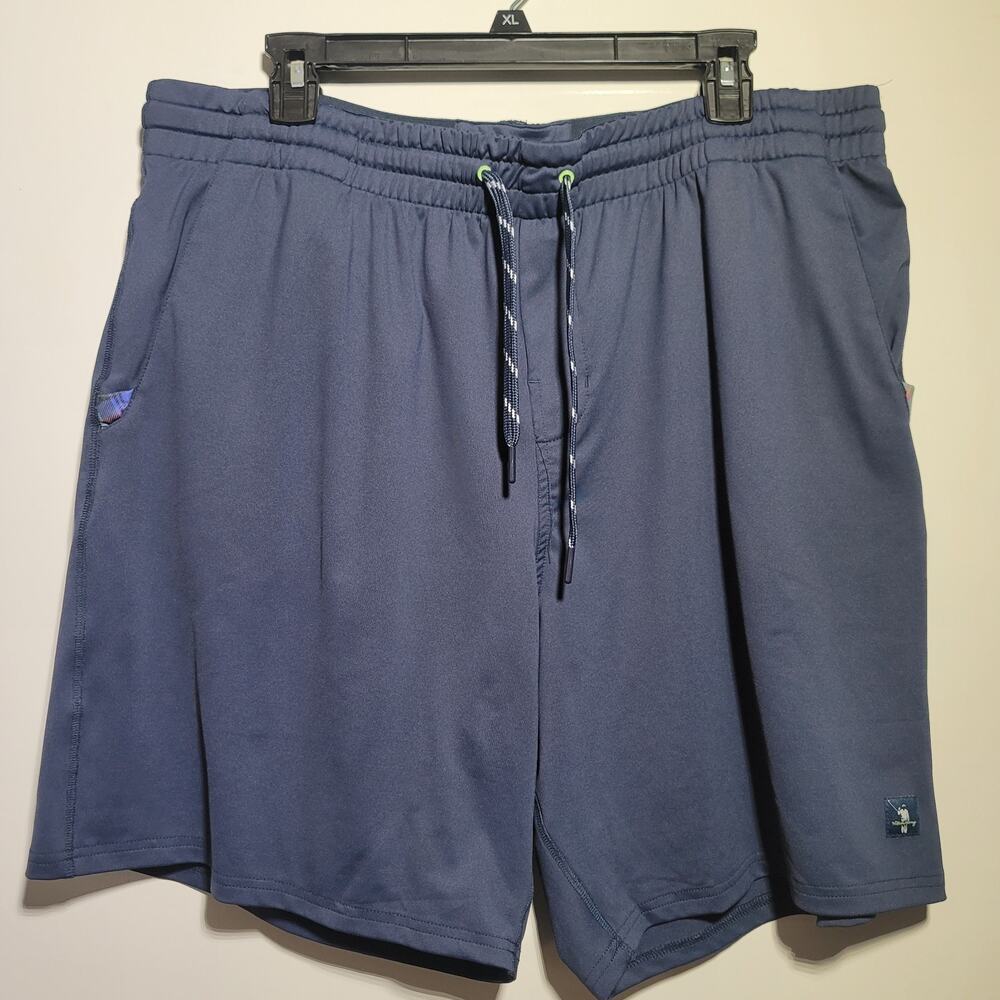 William Murray Golf XXL Navy Blue Performance Shorts Drawstring Elastic Waist